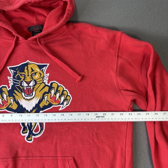 Vintage Men's Red Classic Florida Panthers Hoodie Size M Casual NHL Hockey Y2K - Picture 5 of 16